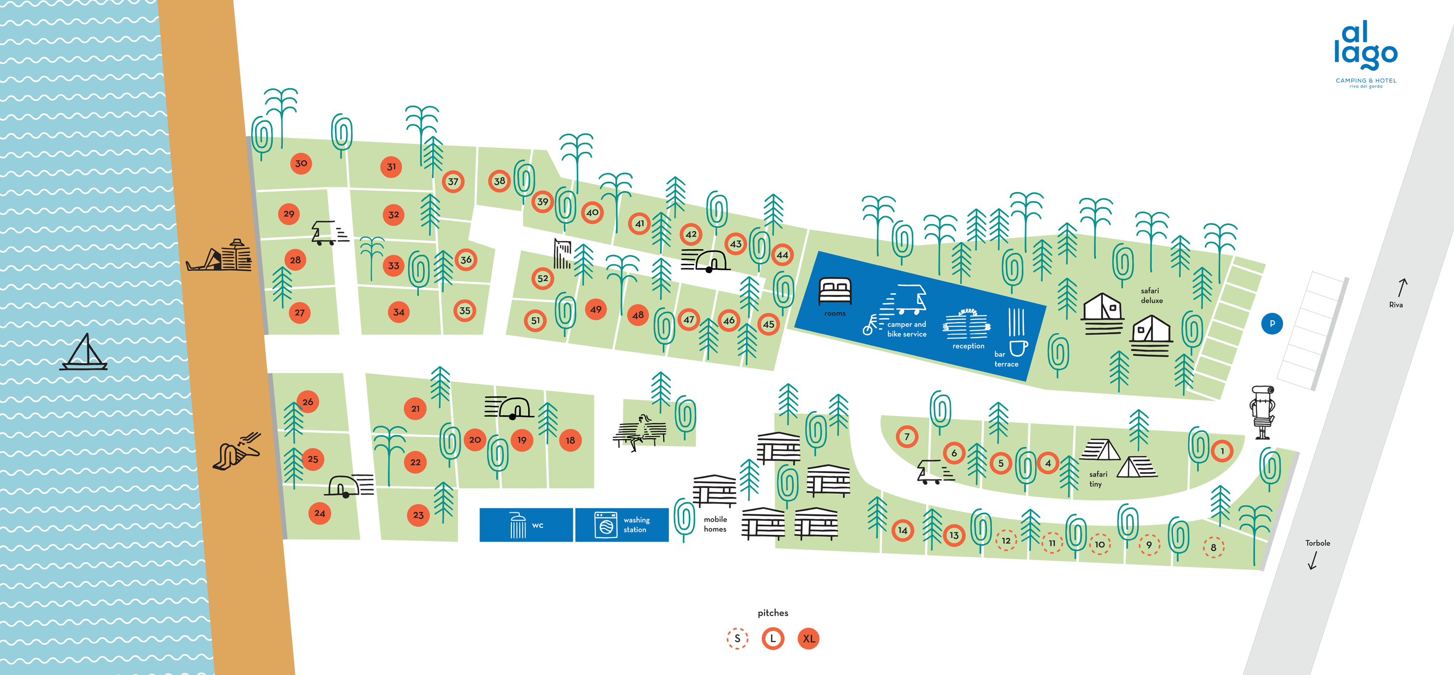 Camping Al Lago - Riva del Garda (TN) - MAP